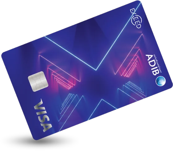 ADIB Exceed Visa Covered Card — official bank artwork