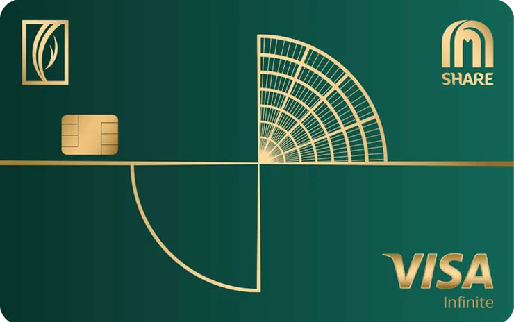 SHARE Visa Infinite Credit Card — official bank artwork