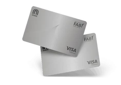 FAB SHARE Platinum Credit Card — official bank artwork
