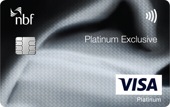 NBF Visa Platinum Exclusive Credit Card — official bank artwork